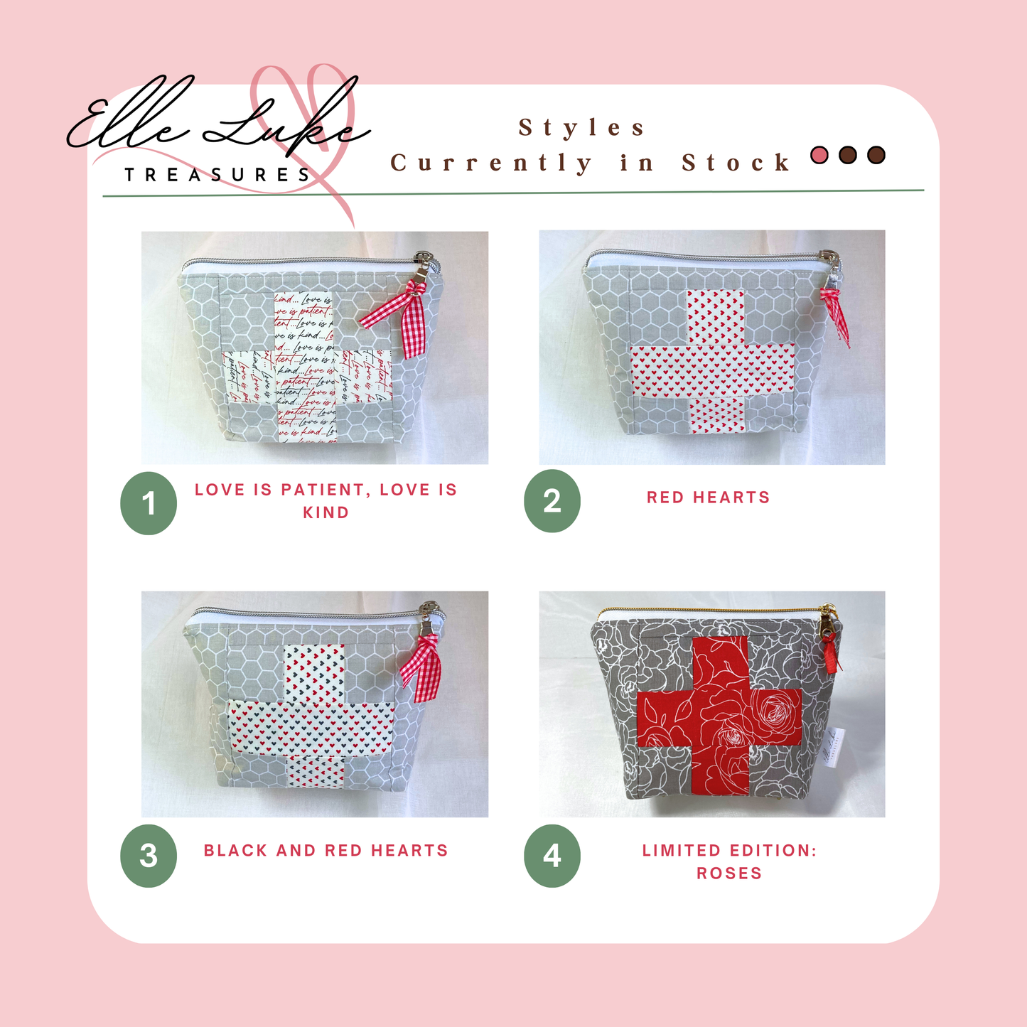 First-Aid Bag Red Patchwork Cross Quilted Pouch | Includes Hardcase Mini First-Aid Kit | Care Pack Back to School Med Kit