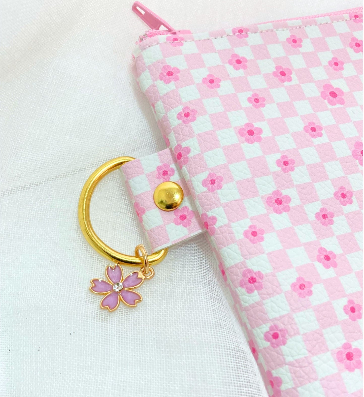 Zipper Coin Pouch Girly Floral Gift Set | Vinyl Padded Bag