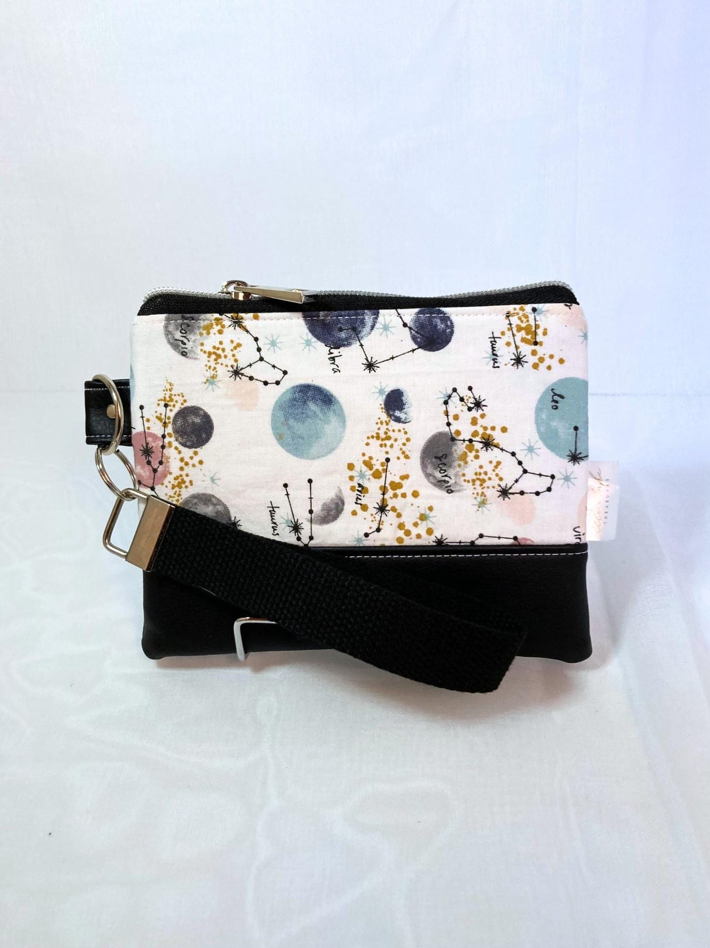 Astrology Wristlet Purse | Vegan Leather Nylon | Grab n Go Clutch Bag