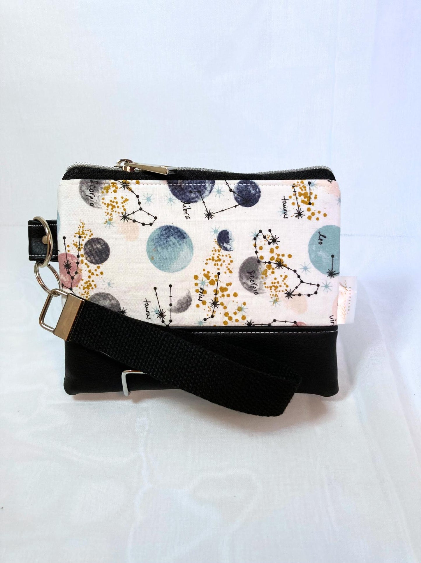 Astrology Wristlet Purse | Vegan Leather Nylon | Grab n Go Clutch Bag