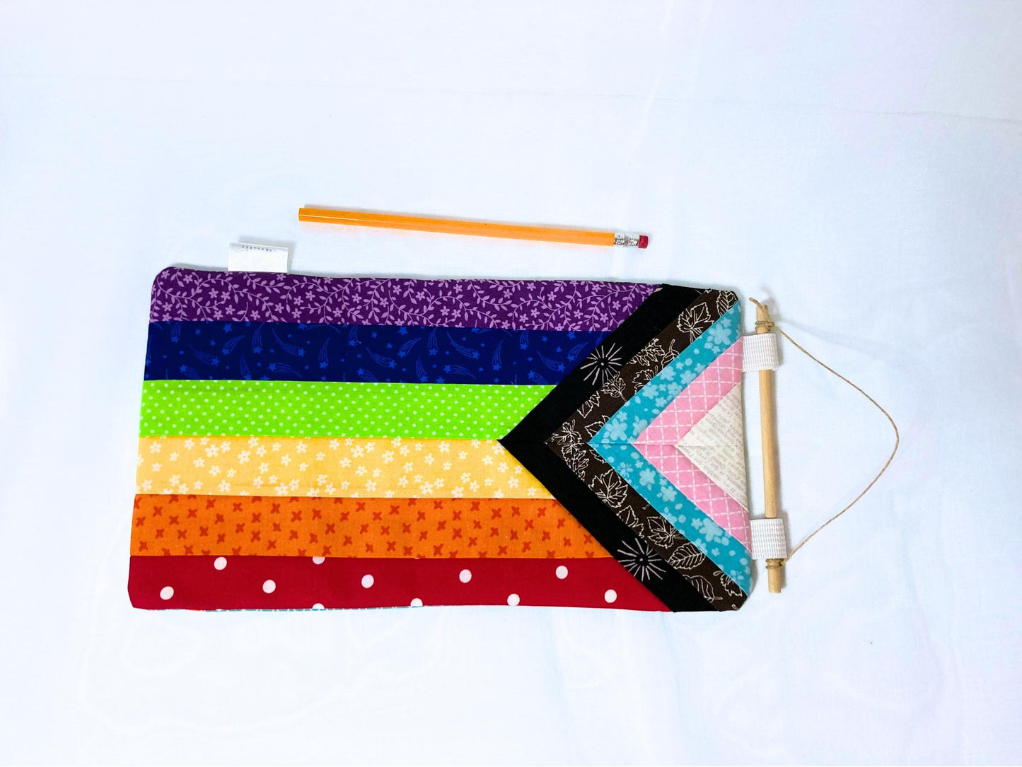 Quilted Wall Hanging Progress Pride Flag | Quilted Cotton Fabric Wall Art | LGBTQ Rainbow Home Decor | Handmade in Washington