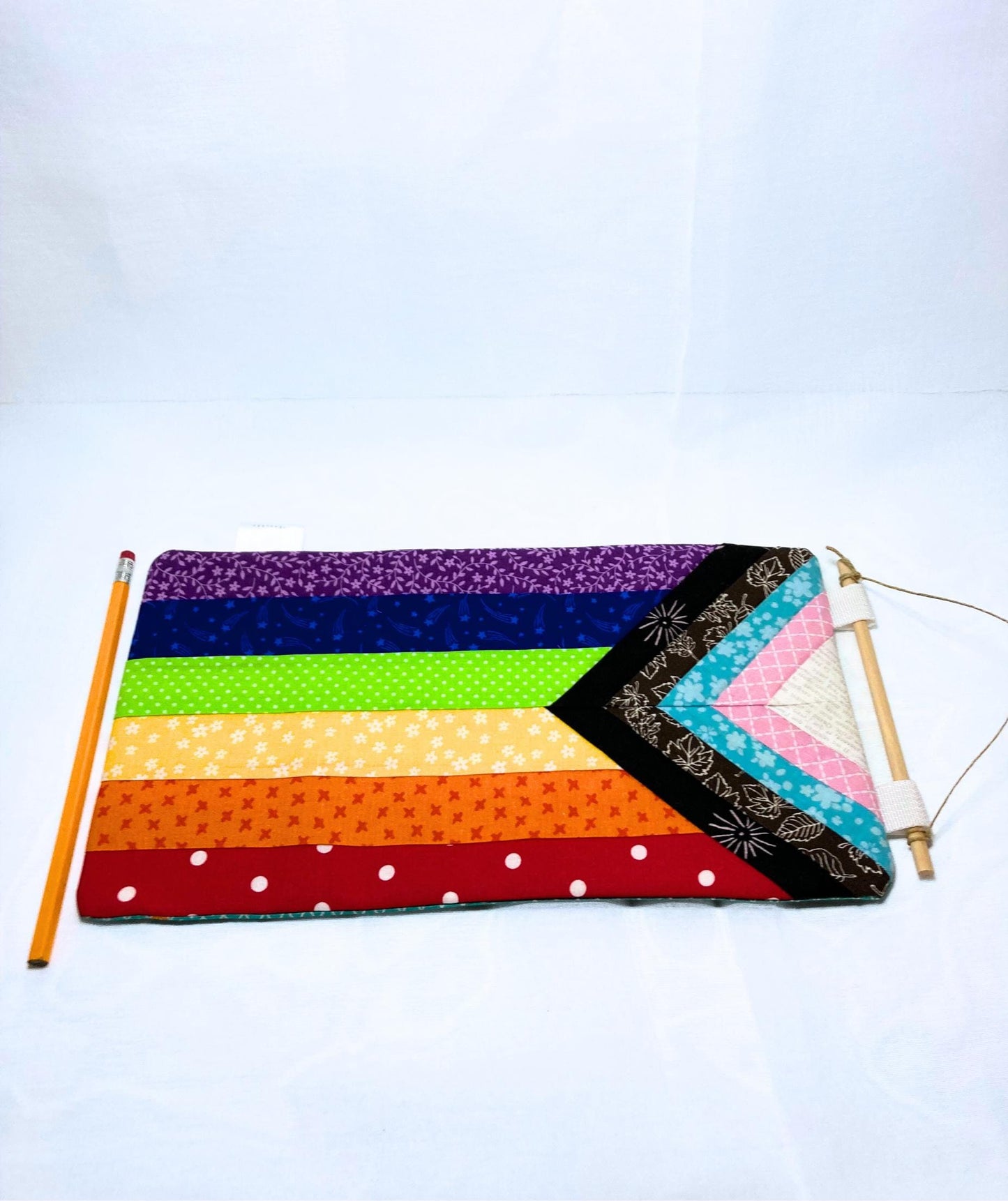 Quilted Wall Hanging Progress Pride Flag | Quilted Cotton Fabric Wall Art | LGBTQ Rainbow Home Decor | Handmade in Washington