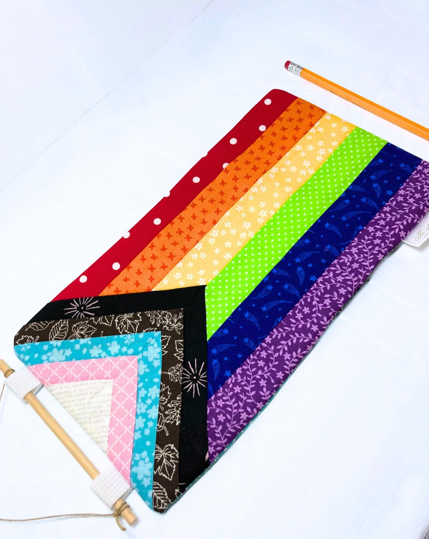 Quilted Wall Hanging Progress Pride Flag | Quilted Cotton Fabric Wall Art | LGBTQ Rainbow Home Decor | Handmade in Washington