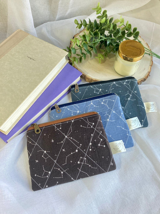 Small Quilted Zipper Bag | Constellation Wallet Coin Purse