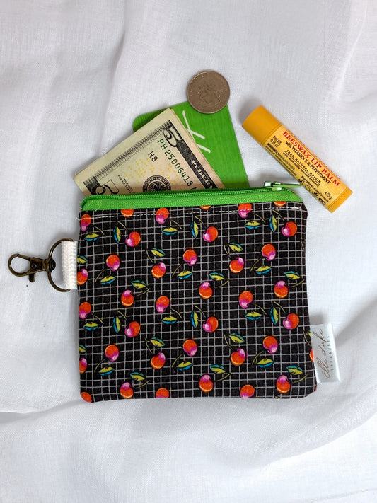 Cherry Coin Purse | Cotton Small Wallet Card Holder