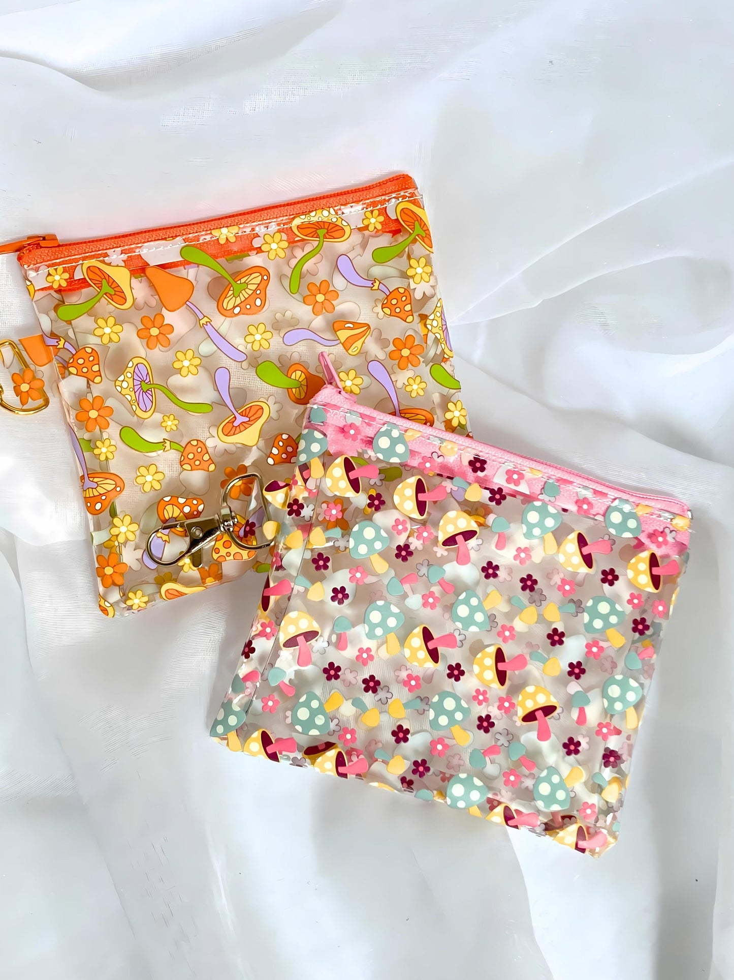 Mini Keychain Zipper Coin Pouch | Magic Mushroom Bag