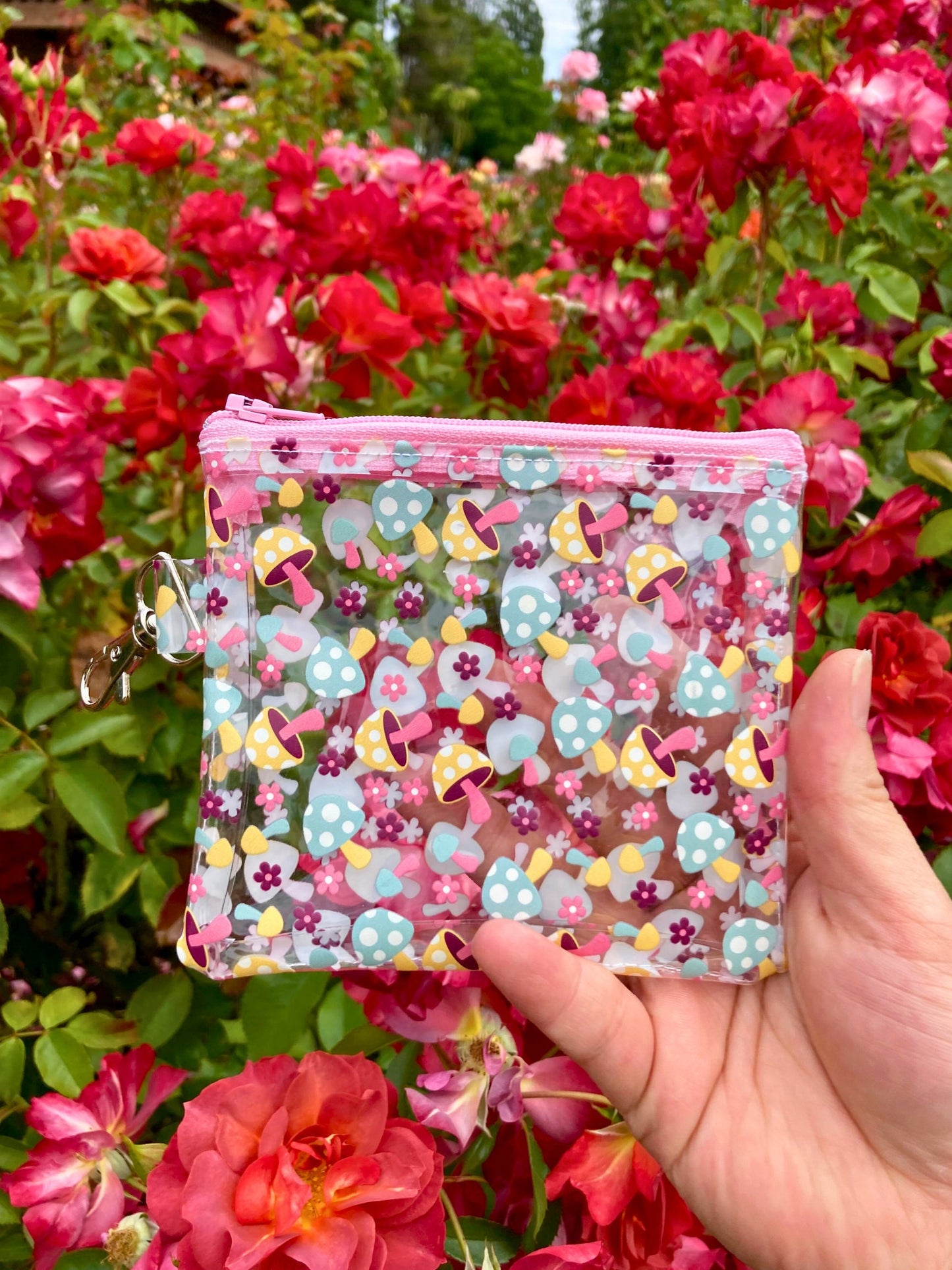 Mini Keychain Zipper Coin Pouch | Magic Mushroom Bag