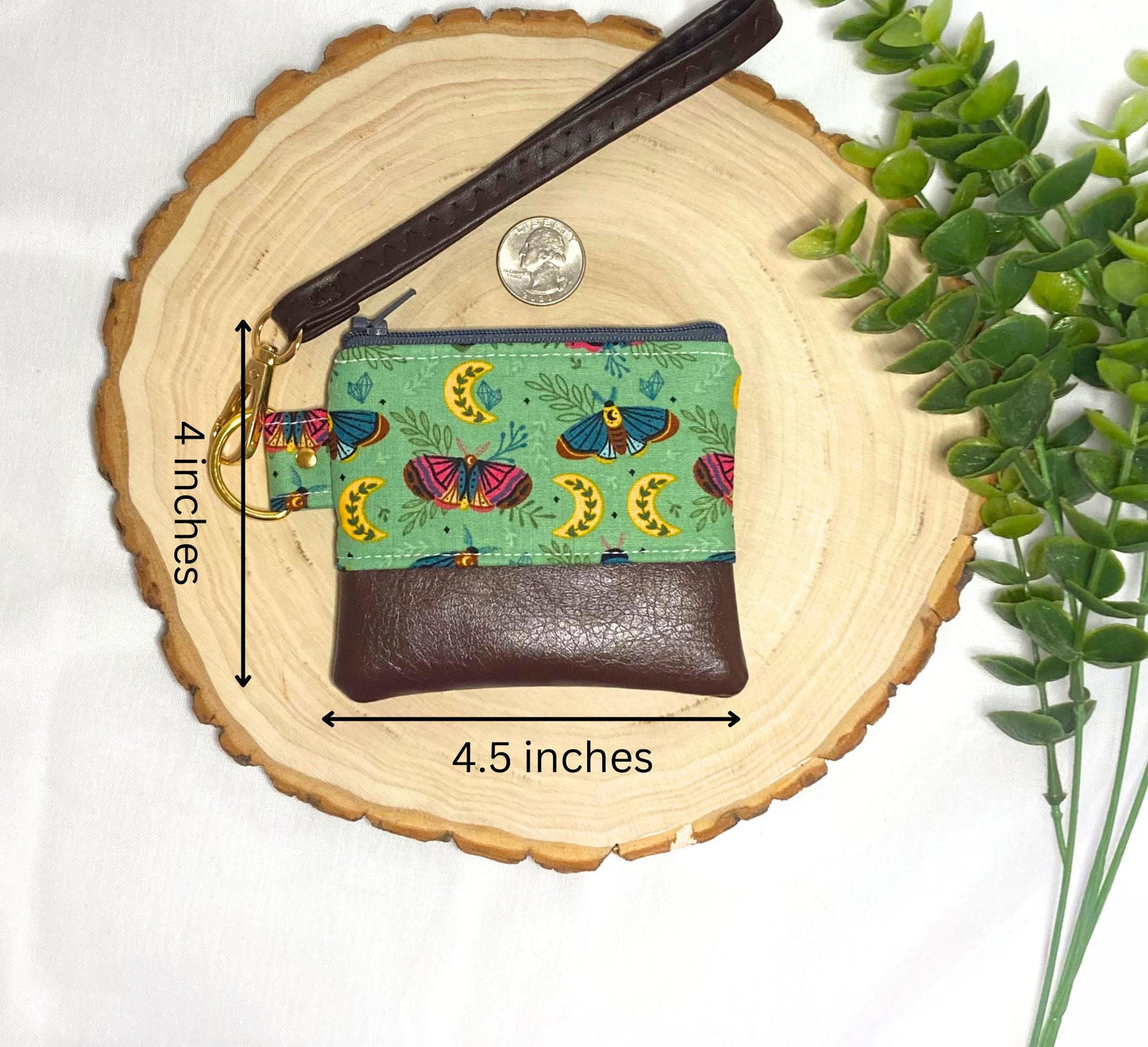 Butterfly Mini Wristlet Bag | Extra Small Keychain Coin Pouch | Celestial Accessories