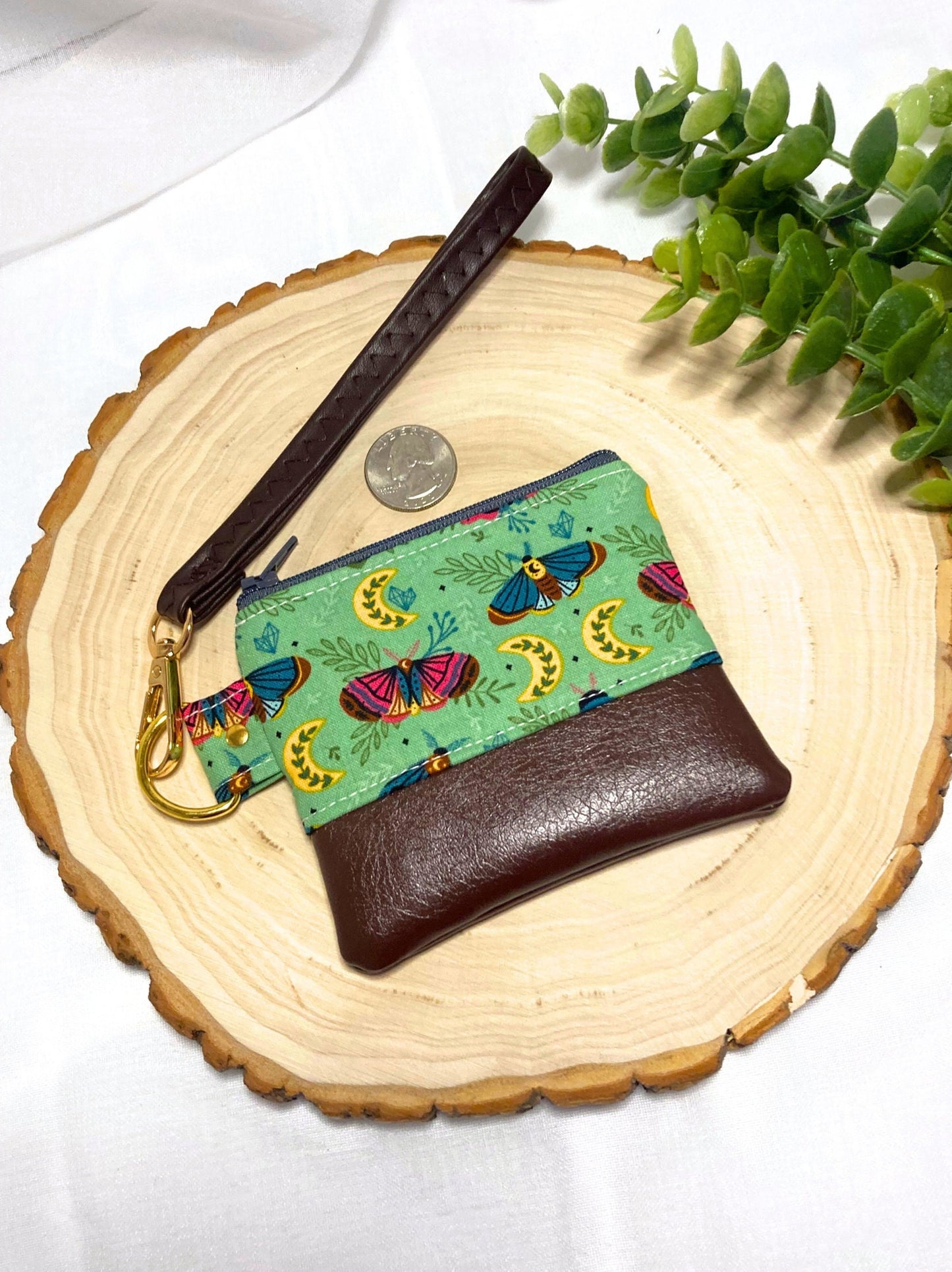 Butterfly Mini Wristlet Bag | Extra Small Keychain Coin Pouch | Celestial Accessories