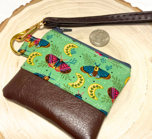 Butterfly Mini Wristlet Bag | Extra Small Keychain Coin Pouch | Celestial Accessories