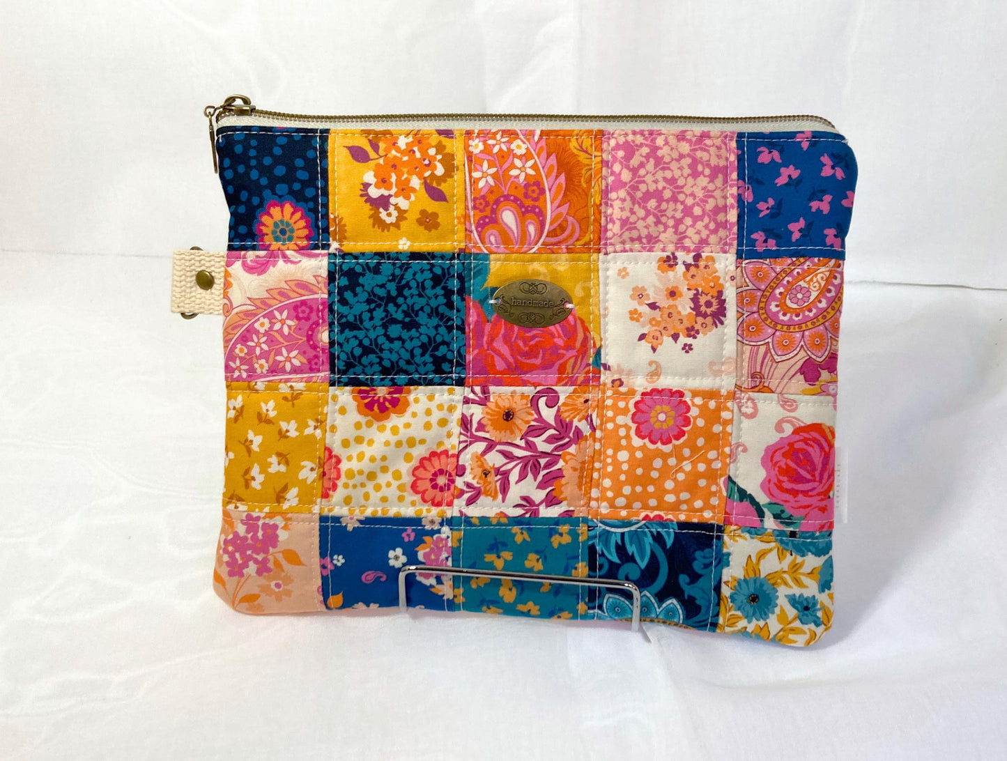 Patchwork Quilted Bag | Padded Patchwork Pouch