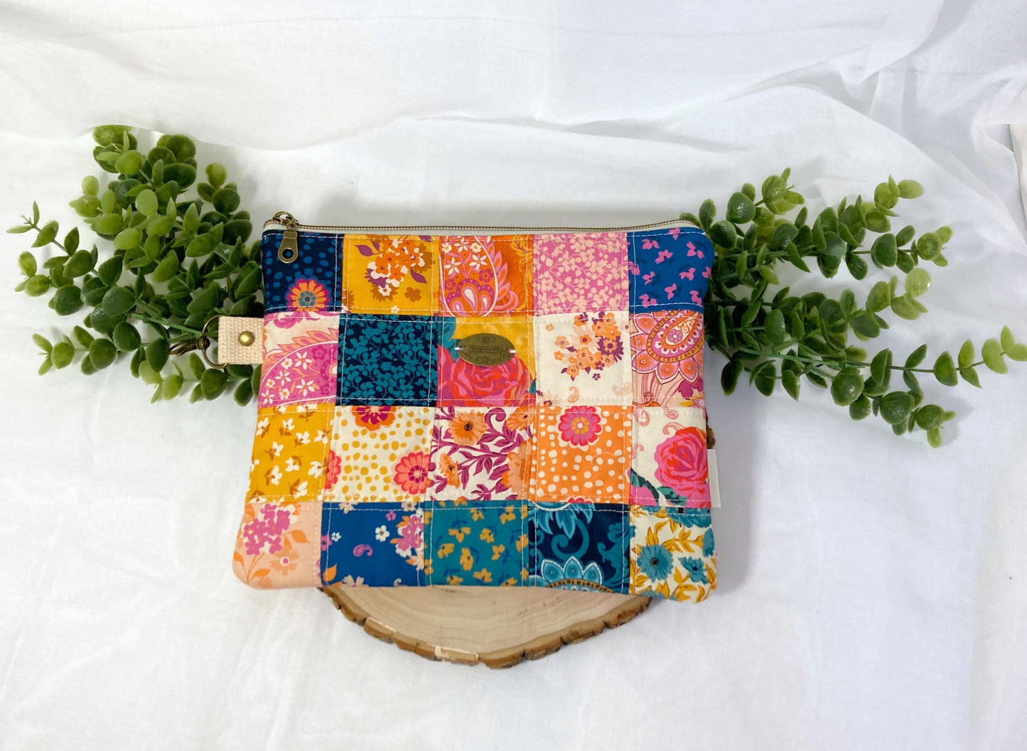 Patchwork Quilted Bag | Padded Patchwork Pouch