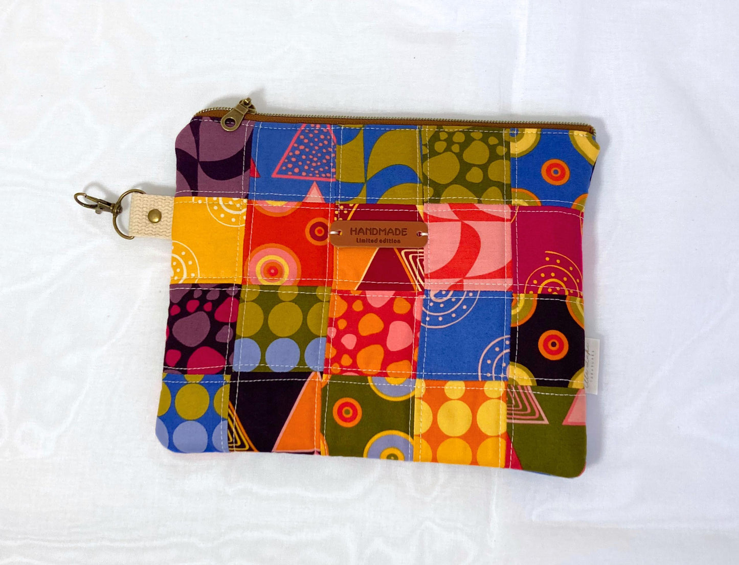Patchwork Quilted Bag | Padded Patchwork Pouch