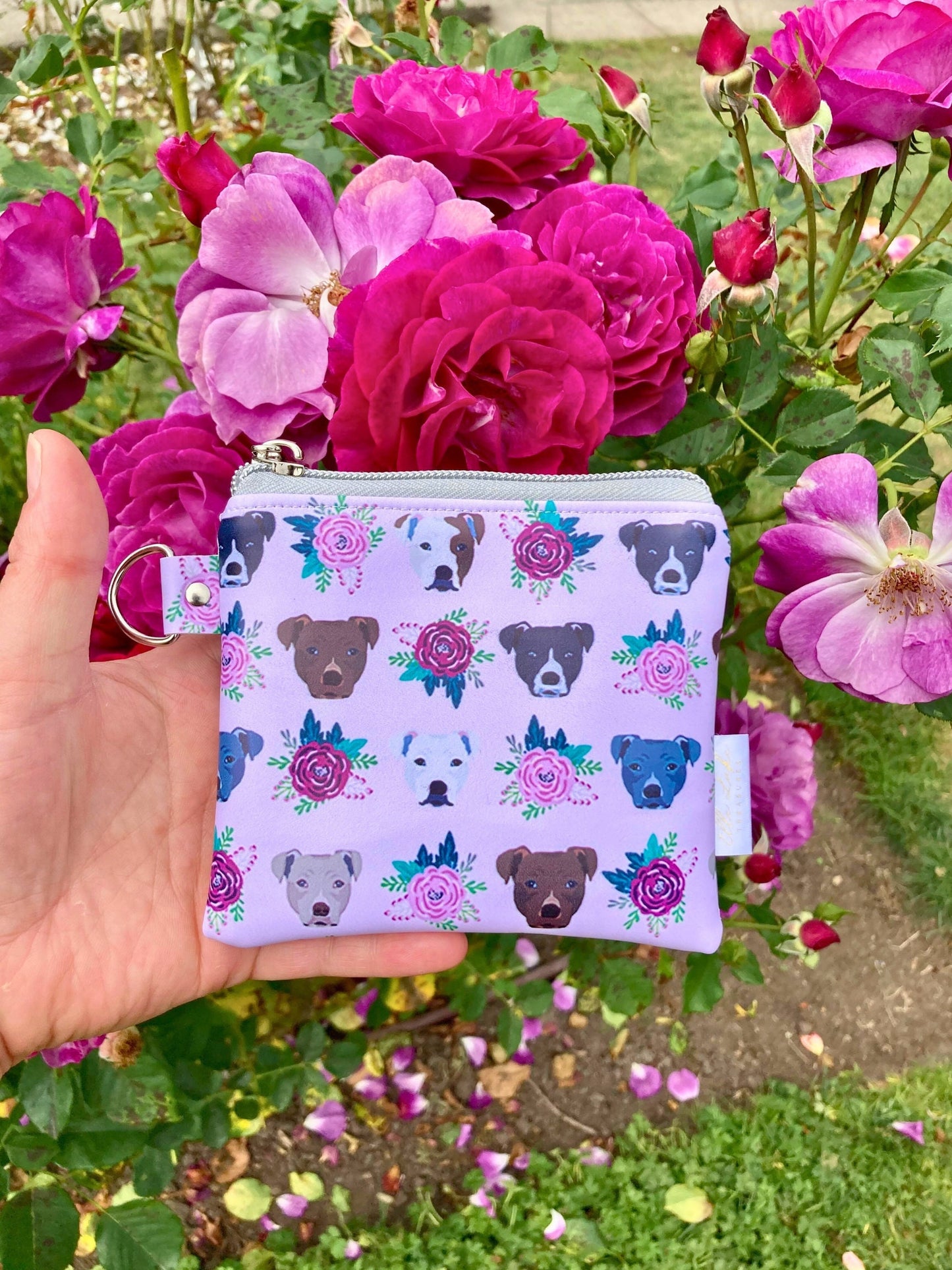 Zipper Bag Vinyl Pet Bag | Dog Pibbles Pitbull Bully Breed | 2 Sizes Gift Set
