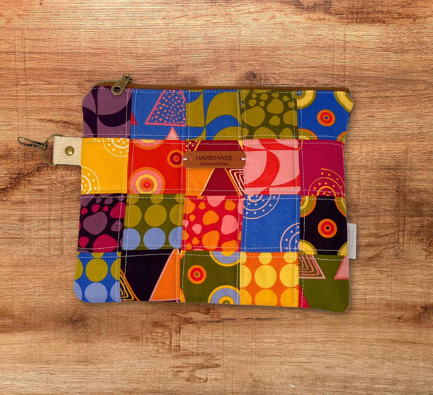 Patchwork Quilted Bag | Padded Patchwork Pouch