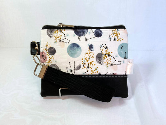 Astrology Wristlet Purse | Vegan Leather Nylon | Grab n Go Clutch Bag