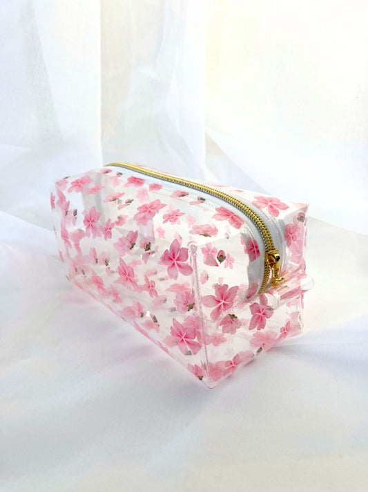 Clear Makeup Bag | Transparent Vinyl Cosmetic Pouch | See Through Zipper Pencil Case