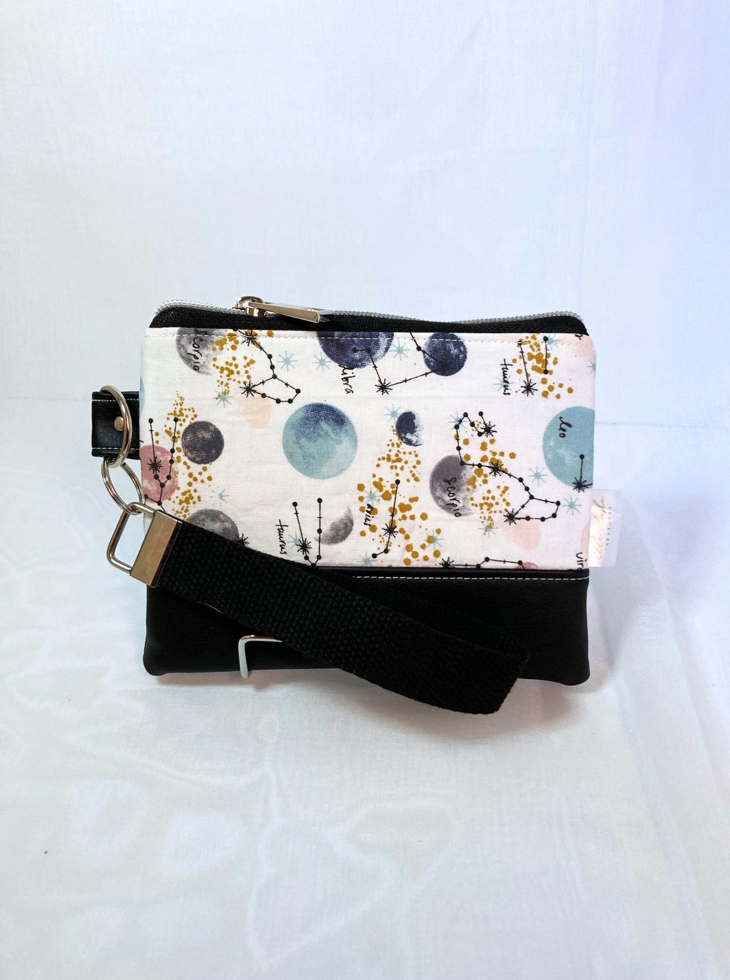 Astrology Wristlet Purse | Vegan Leather Nylon | Grab n Go Clutch Bag